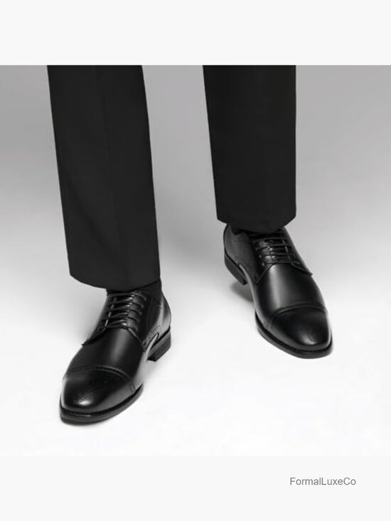 Men\'s Classic Cap Toe Oxford Dress Shoes Non Slip Lace Up Formal Work Wedding main image 2